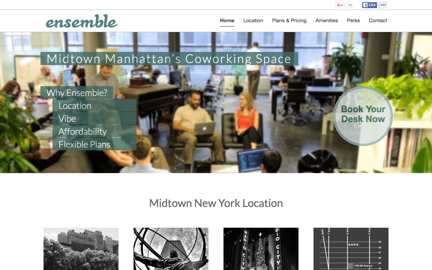 Ensemble website before.